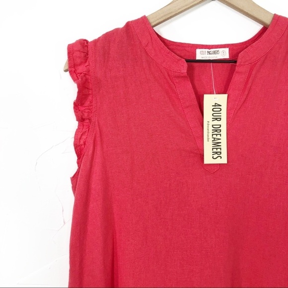 🔥SALE🔥 Anthropologie 4Our Dreamers red tunic dress Small - Picture 3 of 4